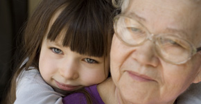 girl with grandma