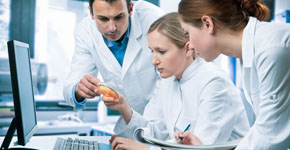 group of students working at the laboratory