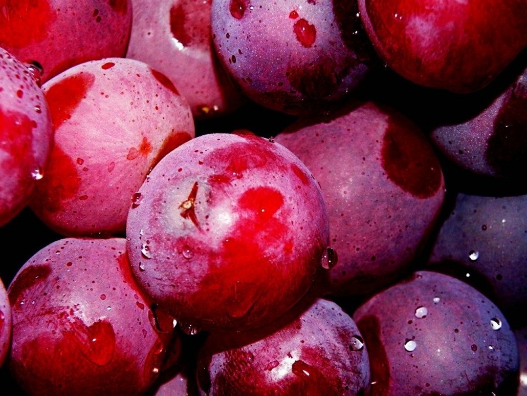 Uvas, lavar fruta verano
