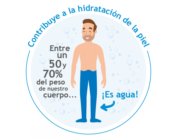 Funciones del agua en el cuerpo humano - Infografía