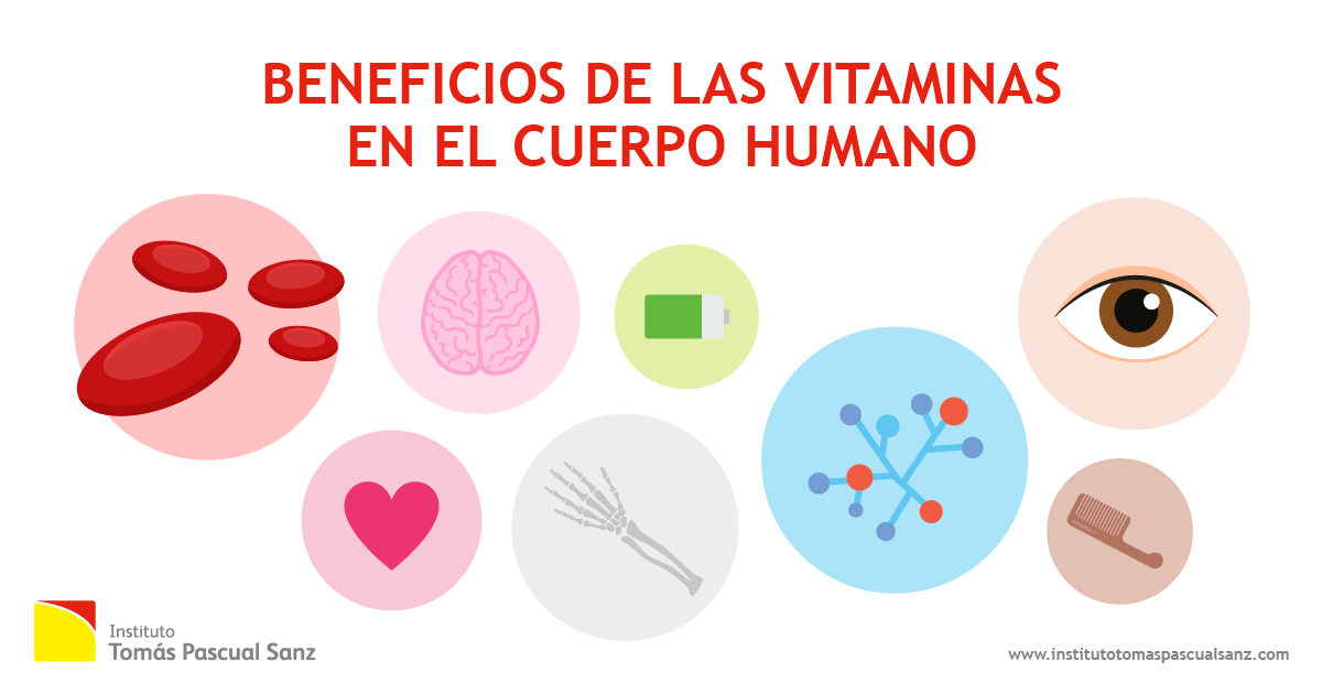 Ánimo Espejismo acoso Beneficios de las vitaminas en el cuerpo humano - Infografía