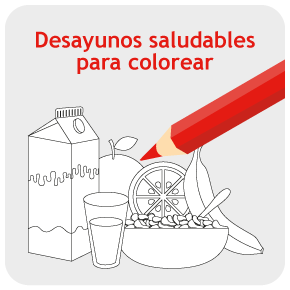 Desayunos saludables para colorear, recortar y aprender