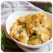 coliflor gratinada con bechamel